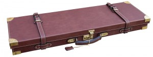 Oak & Brass leather shotgun case